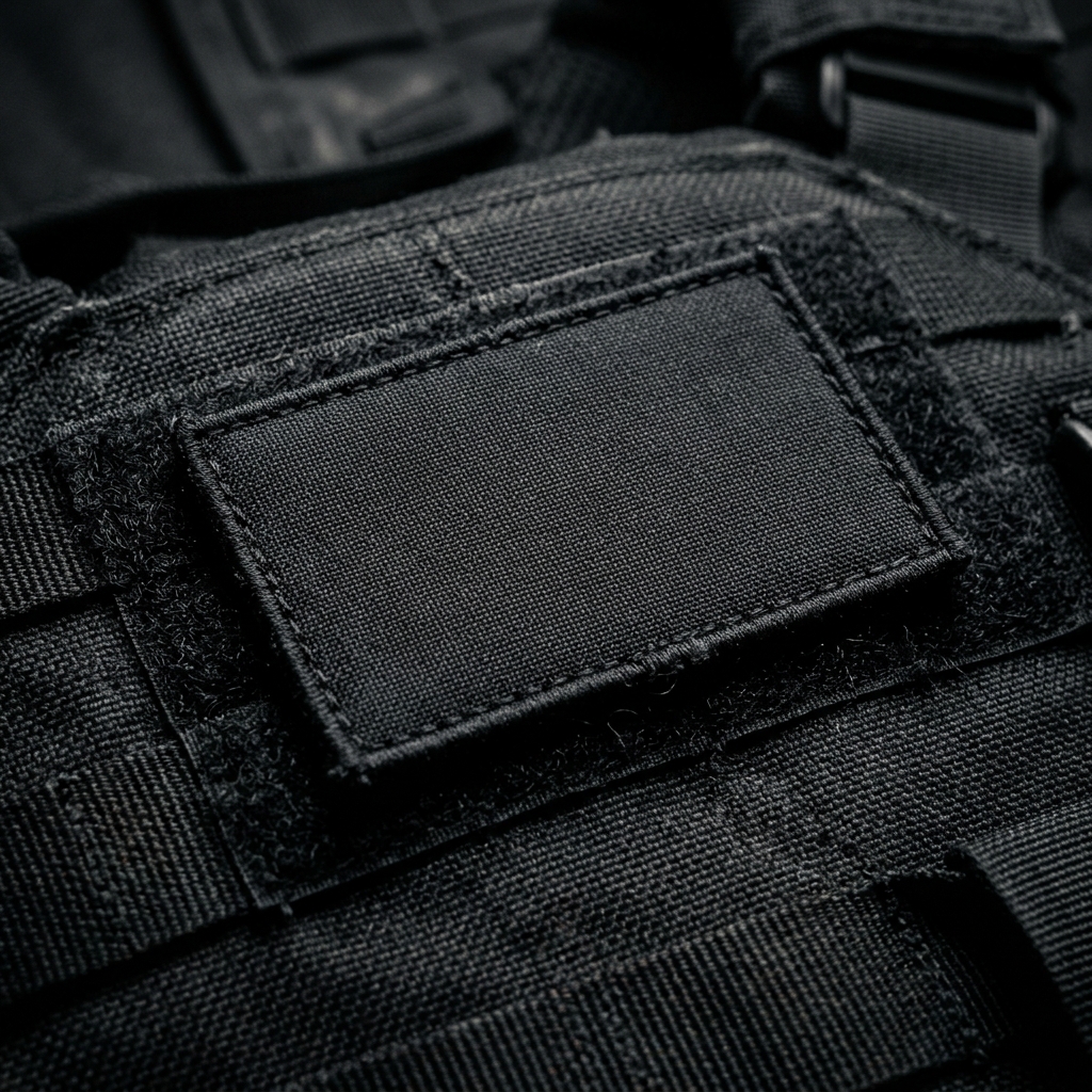 Parches removibles de calce simétrico sobre cordura.